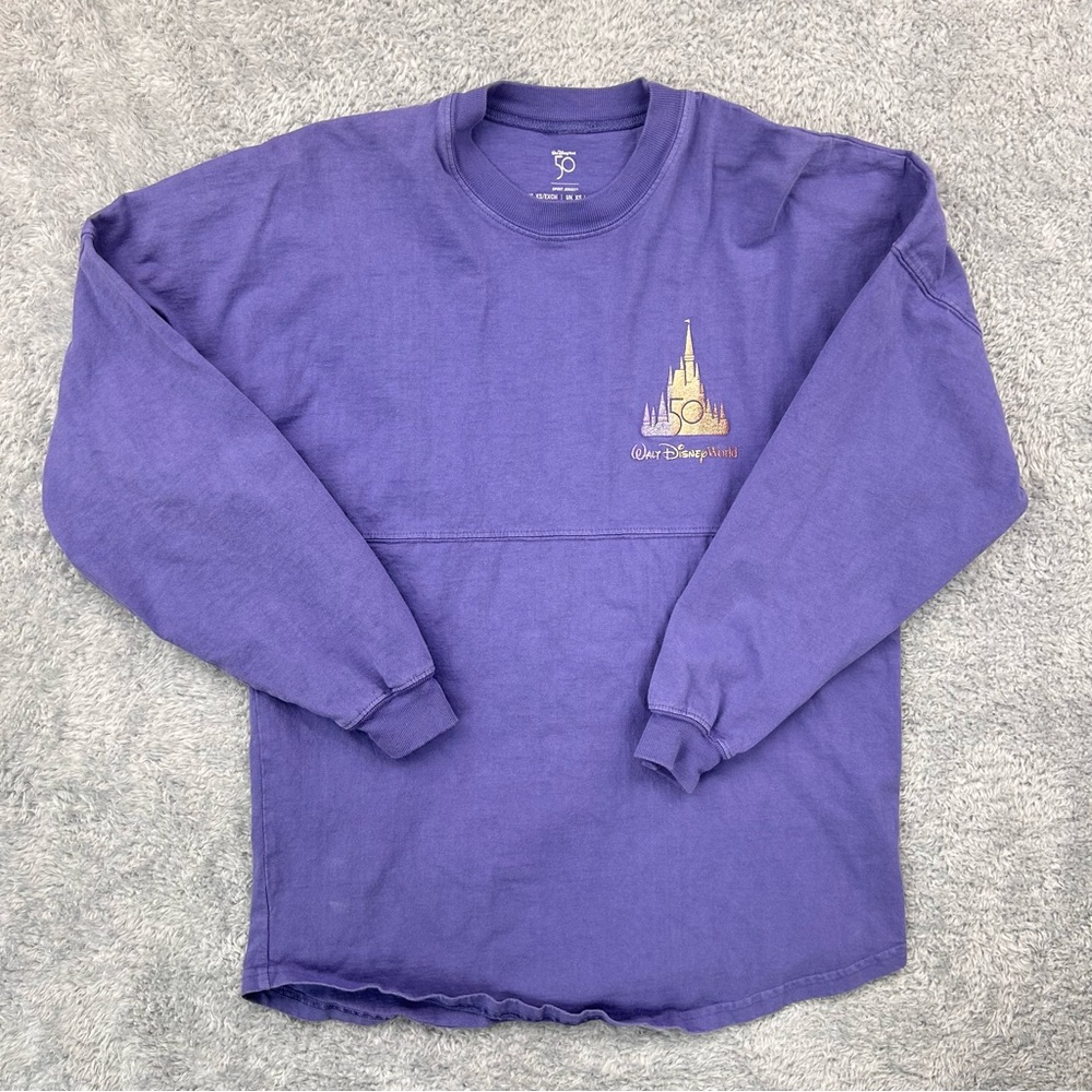 Disney Spirit Jersey Walt Disney World 50th Anniversary Cinderella Castle Sz XS
